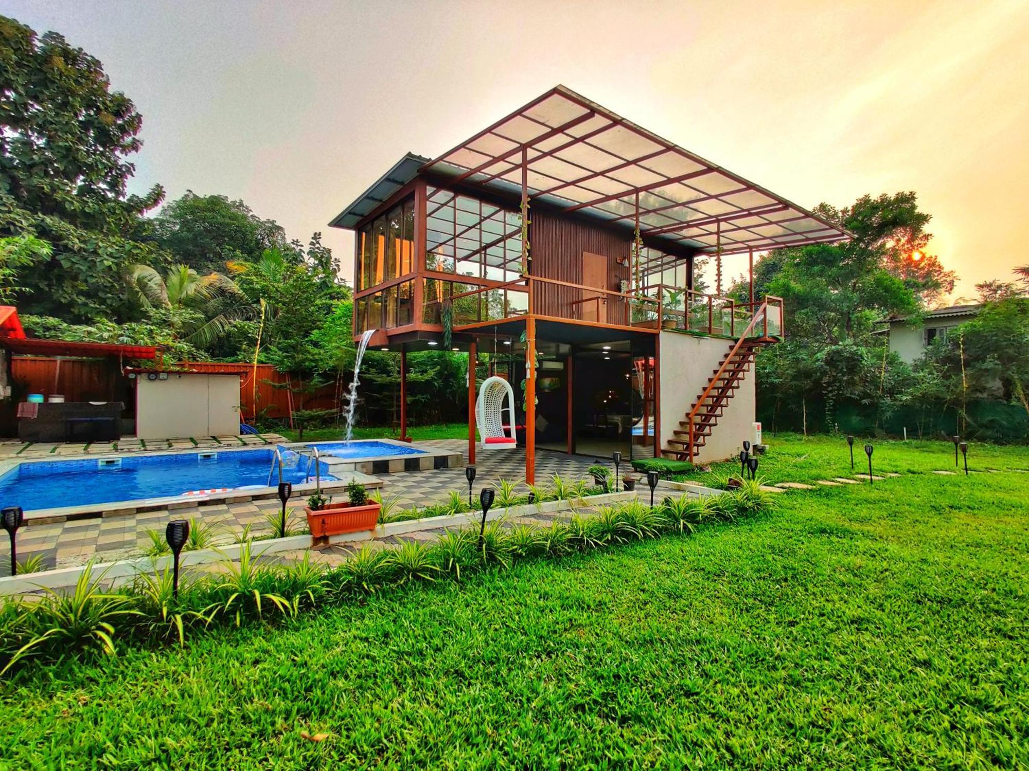Crystal Springs Villa - A Picture-Perfect Retreat W Pool, Hammock, Gazebo Karjat Dış mekan fotoğraf